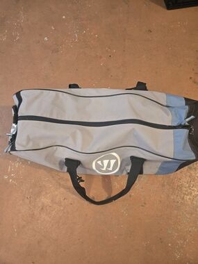 Warrior Gray and Blue Lacrosse Bag with Dual Handles